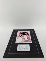 Unframed Authentic Autographed   Slash & Axel Rose portrait  