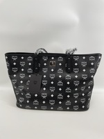  MCM Visetos Medium Project Reversible Shopper Tote Black
