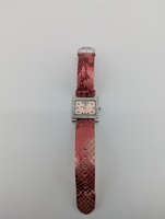 NOLAN MILLER  RED SNAKESKIN STRAP Stainless steel watch