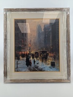 G. Harvey Evening on the Ave (Cert) 68/1250 with Gold Frame