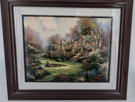 THOMAS KINKADE LITHOGRAPH SIGNED LTD ARTIST PROOF GARDENS BEYOND SPRING GATE