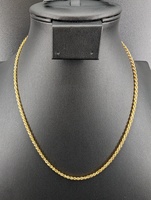  18kt Yellow Gold 18" Rope Necklace