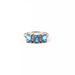 Platinum 950 4.86 Grams 3 Topaz Stones & Diamonds Size 9 Ring