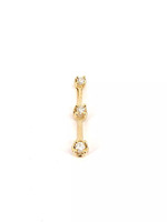 14KT Yellow Gold 0.73 Grams 3 Diamonds Pendant 10pts tw