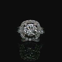  14KT White Gold & Platinum 4.39cttw Diamond Ring – Size 8.25 - 15.20g