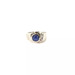 14K White Gold 7.27 Grams Star Sapphire & Diamonds Ring Size 8.5 3pts tw