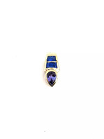 14K Yellow Gold 2.90dwt Opal & Tanzanite Pendant