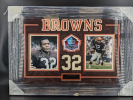 Jim Brown Signed Photo with COA and Frame