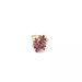 14K Yellow Gold 2.70dwt Ruby & Diamond 8pts tw Cluster Ring Size 7.25