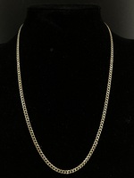 14KT Yellow Gold Diamond Cut Curb Chain Necklace – Approx. 20.5” – 6.38g