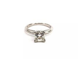 Platinum 3.88g Square Modified Brilliant Diamond Ring Size 4, 1.02cttw, VVS2, I