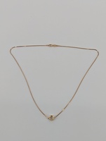 14kt Yellow Gold, 5.06 grams, 18PTS TW Diamond Necklace
