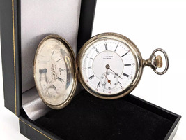 Lambert Bros New York Sterling Silver Pocket Watch 51mm