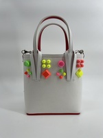 Christian Louboutin Calfskin Empire Spike Studded Mini North South Cabata Tote
