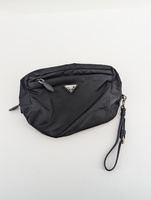 Authentic PRADA 9Q6Y3CY NYLON BLACK HAND BAG 
