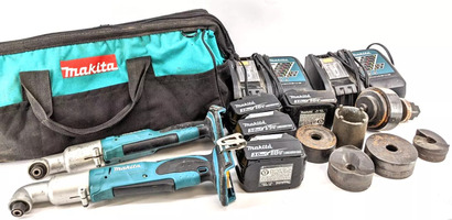 Makita XLT01 18V LXT Cordless Angle Impact Driver Kit - 4 Batteries, 2 Chargers
