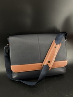 Authentic Cole Haan Triboro Leather Messenger/Laptop Bag