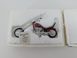 Hamliton collection  Born on bad boy  Budweiser Motorcycle Figurine