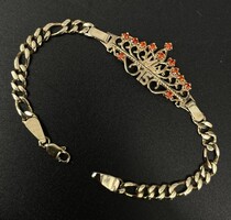 14KT Yellow Gold Quinceañera Cubic Zirconia Bracelet – Approx 6" - 6.20g