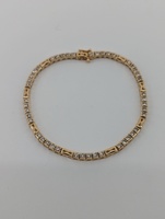 14kt yellow gold, 9.57 grams, 1CTTW Diamond bracelet 