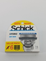 SCHICK HYDRO DRY SKIN 6 cartridges  refills 