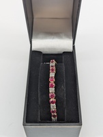 14kt Yellow Gold, 16.50 grams,1/2CTTW Diamond & Ruby Bracelet