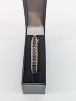 14kt Yellow Gold, 22.33 grams,  SAPPHIRE  BANGLE 
