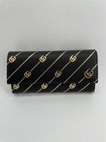 Authentic Gucci Marmont Leather Tri-Fold Wallet Long with Box & Dustbag