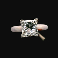 14KT White Gold 1.76ct Diamond Solitaire Ring – Size 4.75 – 5.35g