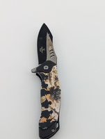 Snake Eyes  3CR13 Yellow Camo Stainless steel knife  