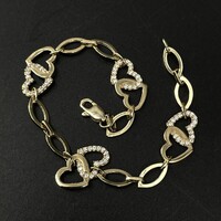 14KT Yellow Gold Cubic Zirconia Bracelet – Approx. 6.5" - 6.07g