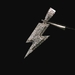 10KT White Gold Diamond Lightning Bolt Pendant – 1.61g