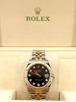 Rolex Datejust Ref. 178273 Gold & Stainless Steel 31mm Black Dial Watch