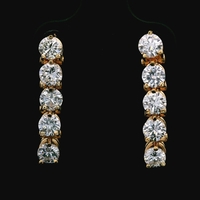 14kt Yellow Gold 1.75cttw Diamond Dangle Earrings