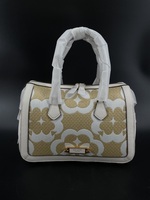 Kate Spade Flower Monogram Raffia Gramercy Medium Satchel