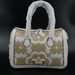 Kate Spade Flower Monogram Raffia Gramercy Medium Satchel