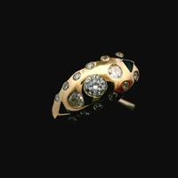 14KT Yellow Gold 0.60cttw Diamond Ring with Synthetic Sapphires – Size 10 - 6.30