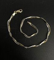  14KT Yellow & White Gold Two-Tone Anklet – Approx 10" - 5.17g