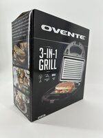 OVENTE 3-in-1 Electric Indoor Grill Sandwich & Waffle Maker GPI302B 750 Watts