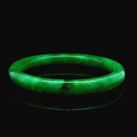  Solid Jade Bangle Bracelet – 7 1/4" (18.4cm) – 36.27g