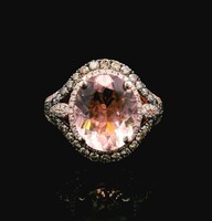 Limited Edition Le Vian 14KT Rose Gold 4.00ct Morganite & 0.85cttw Diamond Ring