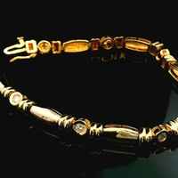 14KT Yellow Gold 0.50cttw Diamond Bracelet – 21.19g
