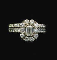 18KT White Gold 1.75cttw Diamond Wedding Set – Size 7 – 9.82g