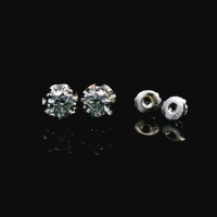 14KT White Gold 1.19cttw Diamond Stud Earrings – 2.00g