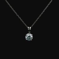  14KT White Gold 0.46ct Lab Grown Diamond Pendant & Necklace – 0.81g