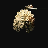  10KT Yellow Gold Native American Pendant – 3.44g