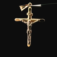  18KT Yellow Gold Cross with Jesus Pendant – 2.49g