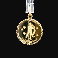  Tiffany & Co. 18KT Yellow Gold Aquarius Zodiac Pendant – 3.87g