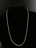  10KT Yellow Gold Rope Chain Necklace – Approx. 22.5” – 4.27g