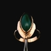 18KT Yellow Gold Ring w/ Green Stone – Size 6.75 – 6.38g (4.10 DWT)